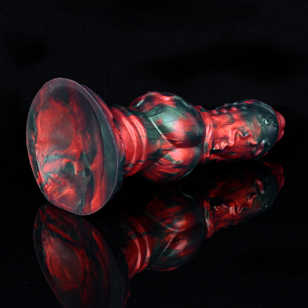 Rood Zwart Monster Knotdildo Alien Dildo