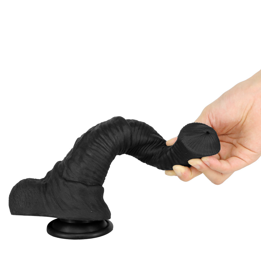 Black Realistische Horse Dildo With Textured Balls