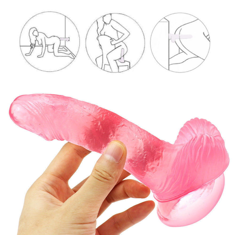 15.5cm Small Pink Jelly Dildo Voor Beginner