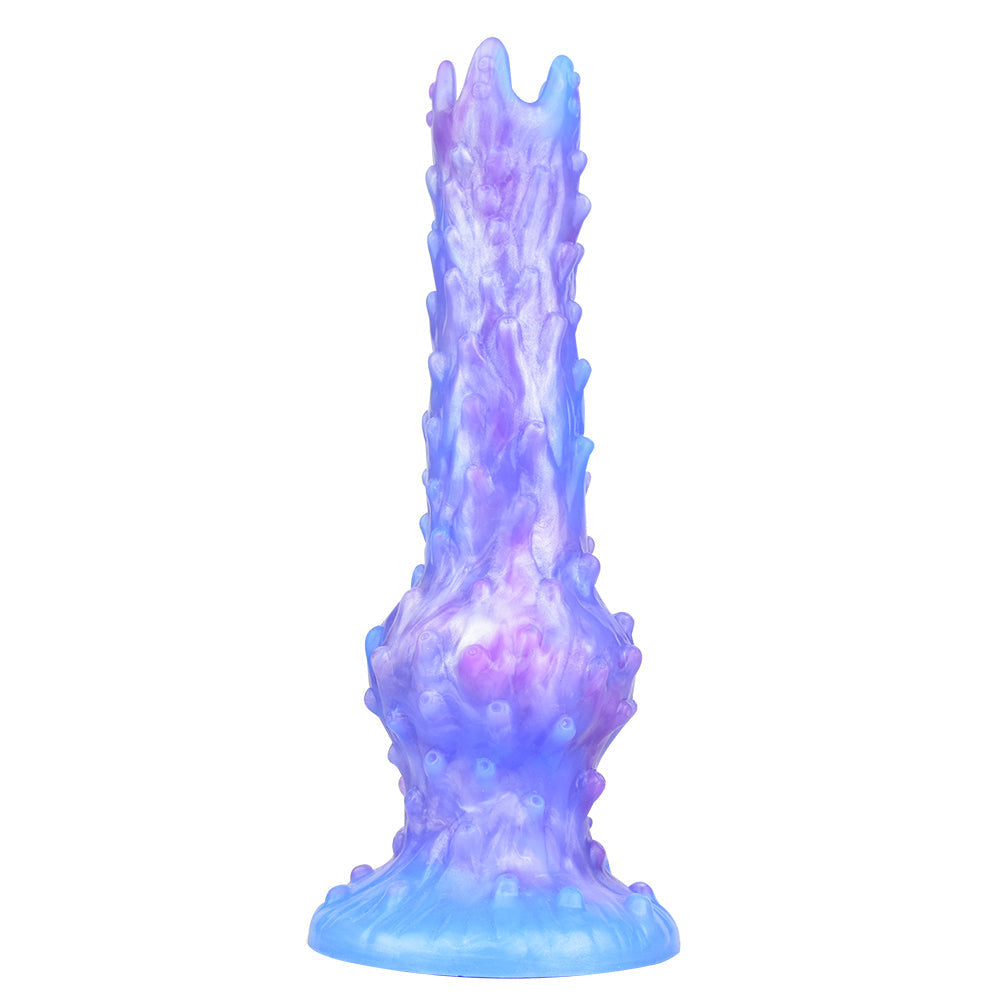 Blauwe Alien Ovipositor Dildo met Stekelige Knot