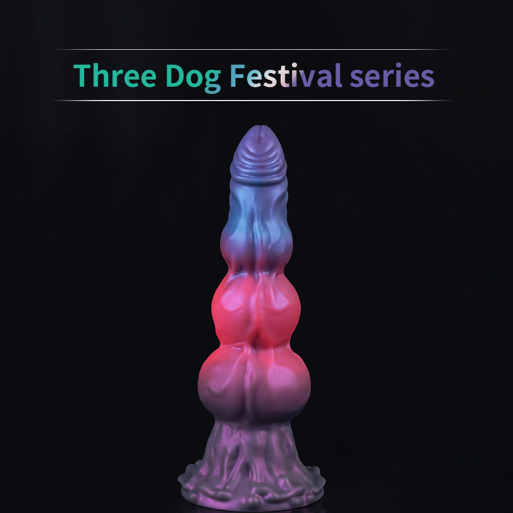 25 cm Drie knot Macarons Fantasy Dogdildo