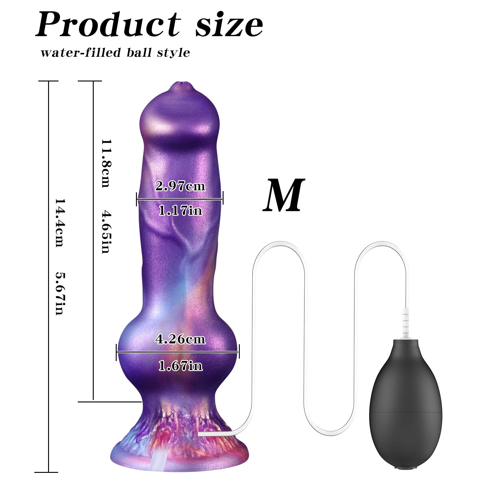 Paarse Siliconen Squirtingdildo Met Hondenknoop En Zuignap