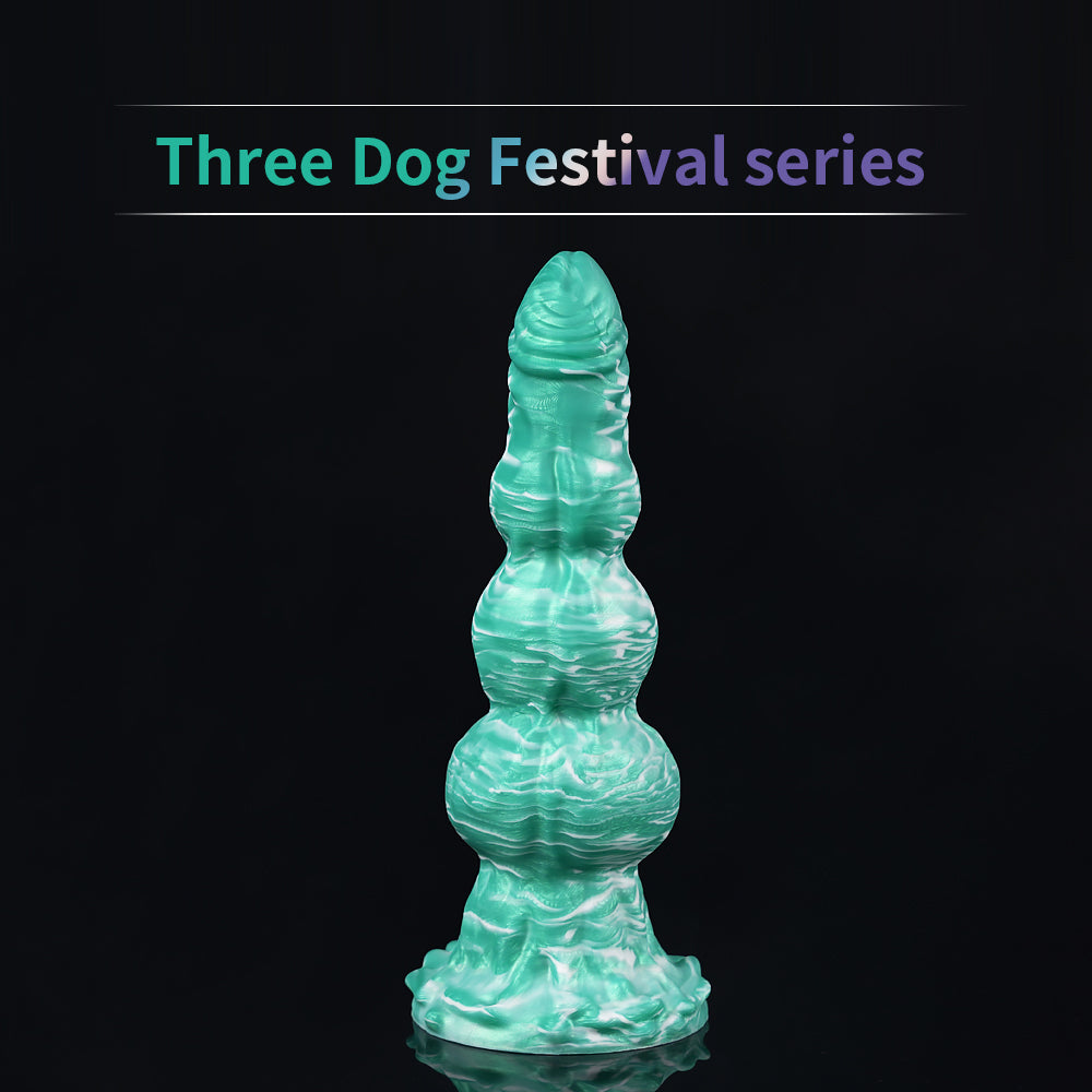 25 cm Drie knot Macarons Fantasy Dogdildo