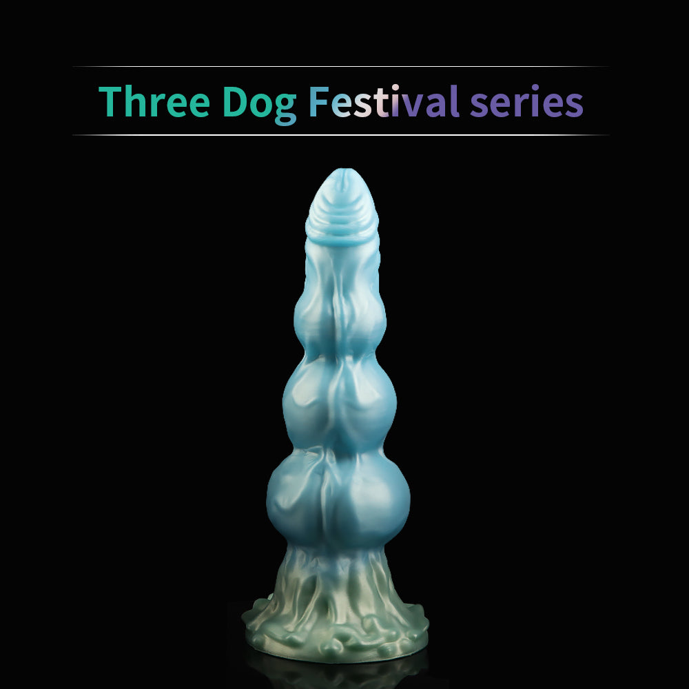 25 cm Drie knot Macarons Fantasy Dogdildo