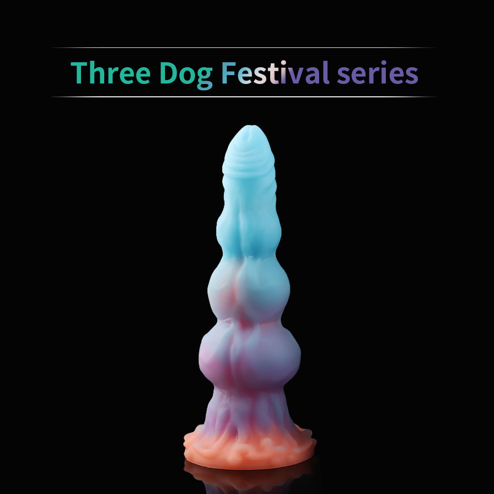 25 cm Drie knot Macarons Fantasy Dogdildo
