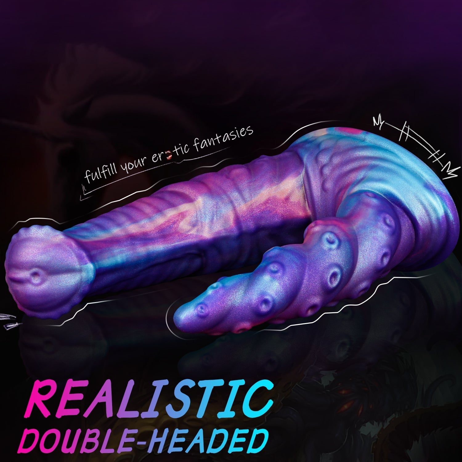 Dubbele Penetratie Dildo 19 Cm Alien Design