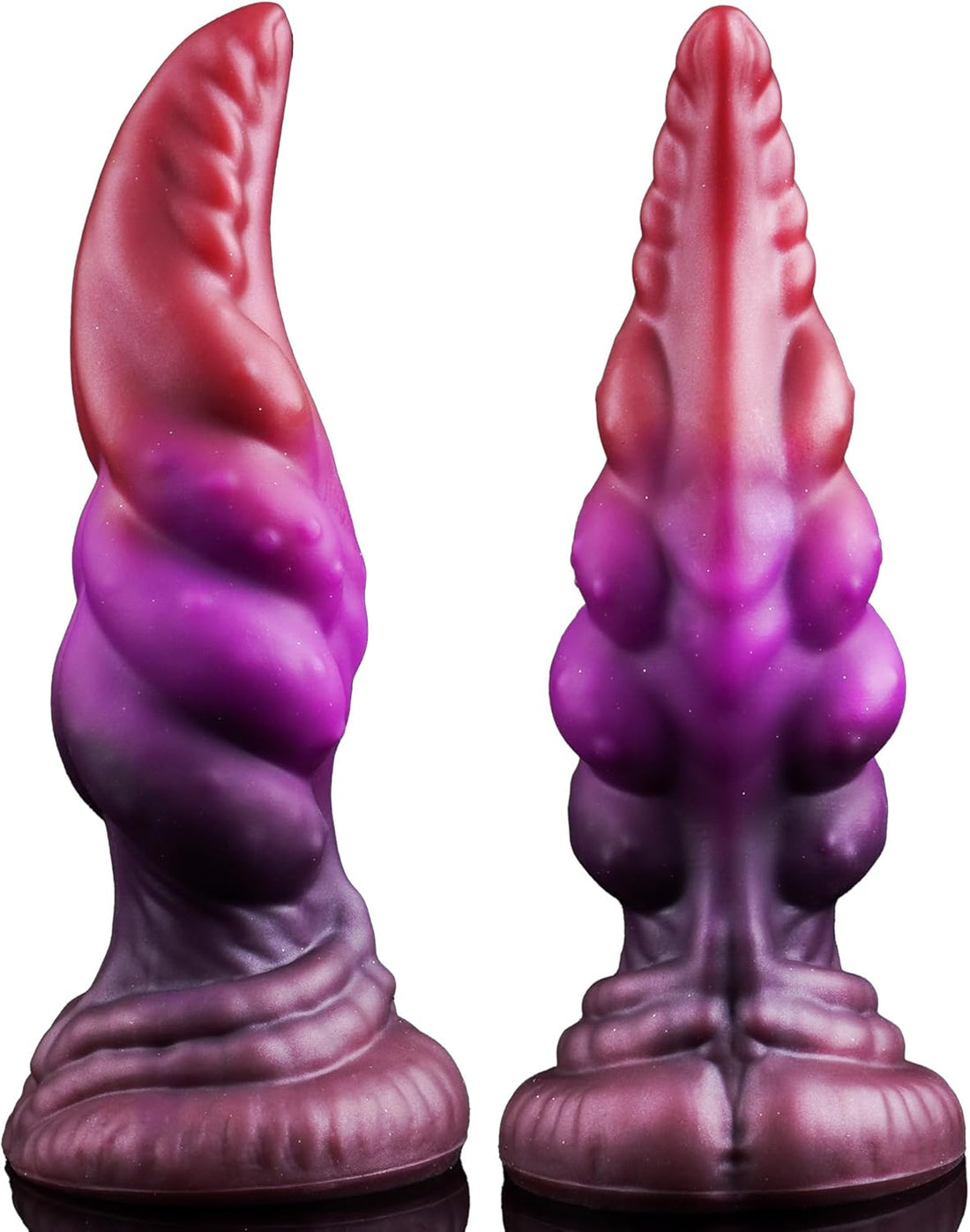 8 Inch Purple Tapered Monster Tongue Dildo