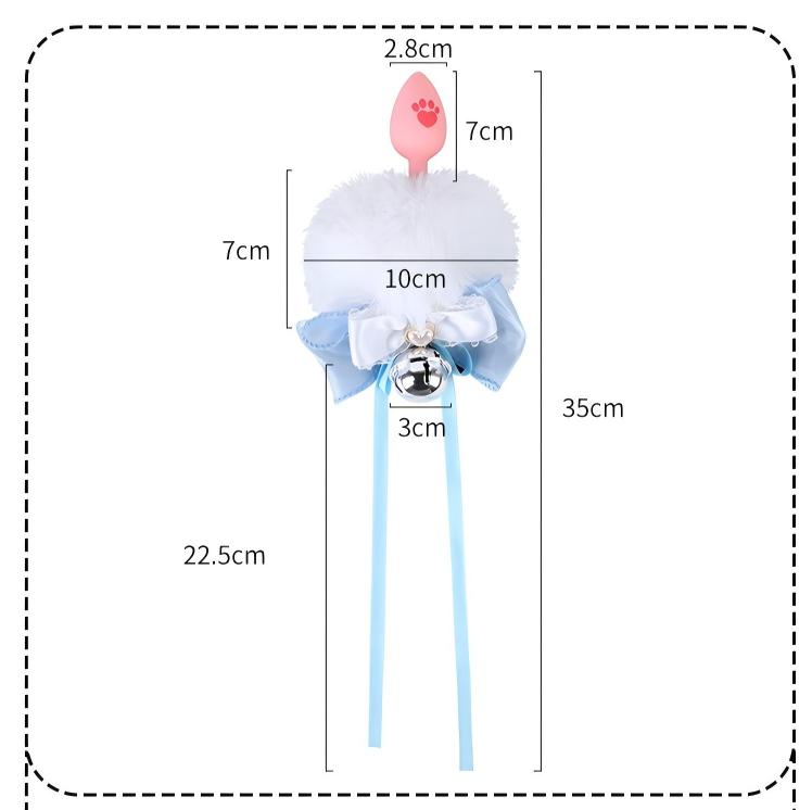 Schattige Siliconen Bunny Buttplug Strik Decoratieve Bel