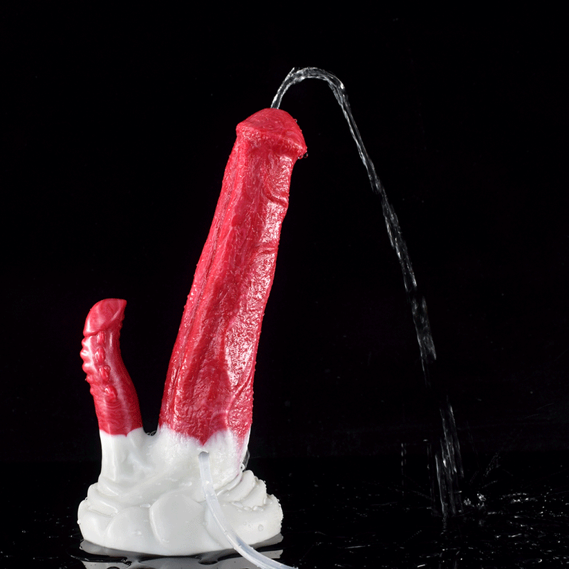Paardenvorm Squirtingdildo 22 cm Voor Dubbele Penetratie
