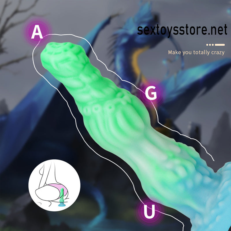Huge Silicone Fantasy Dragon LED Butt Plug Set