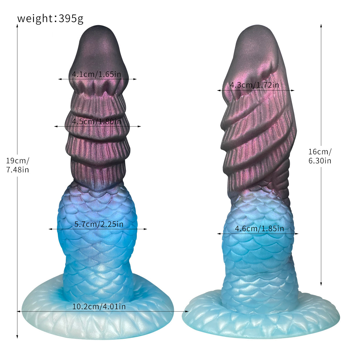 19cm Visschubben Monster Inflatable Anal Plug