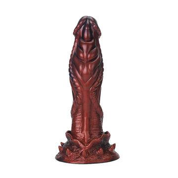 Rode Monsterdildo Met Textuur En Zuignap