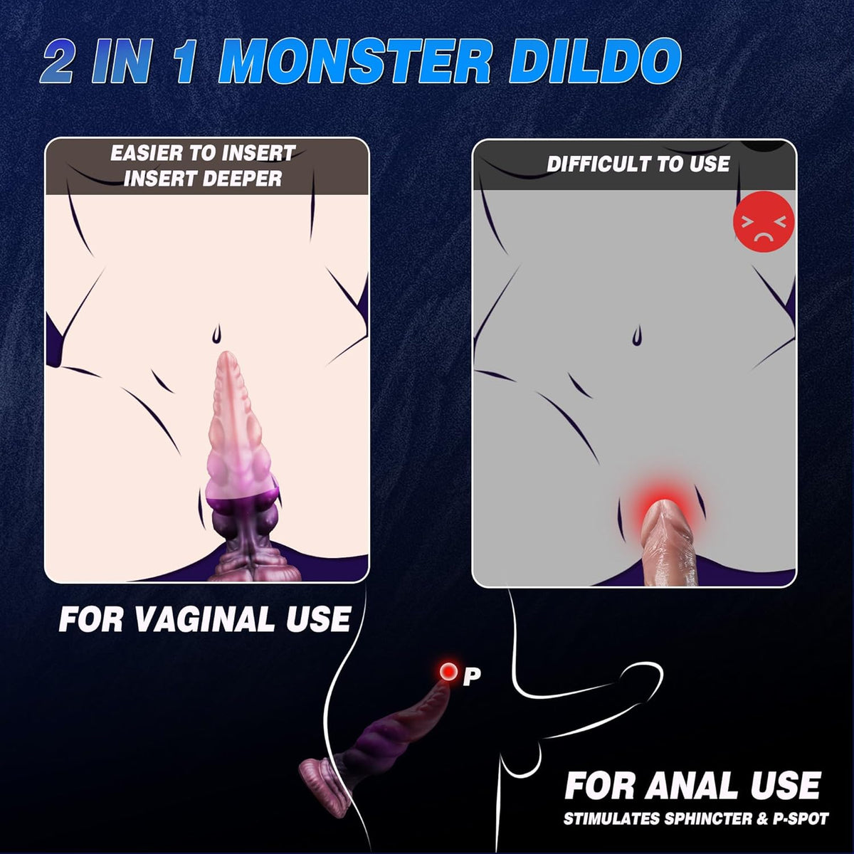 20cm Taps Toelopende Anal Monsterdildo Buttplug