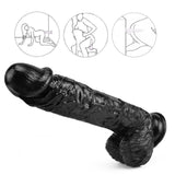 Afbeelding in Gallery-weergave laden, Realistische Zwarte Dildo 10 Inch PVC