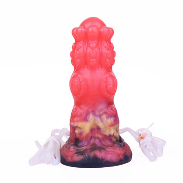Rode Tentakel Inflatabledildo Met Knot En Spuitfunctie