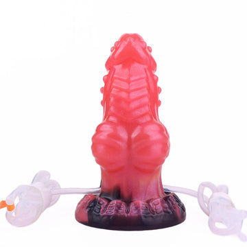 15.7 cm Opblaasbare Rode Knot Squirtingdildo