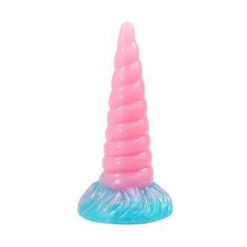 21cm Lichtgevende Eenhoorn Toelopend Anaal Dildo