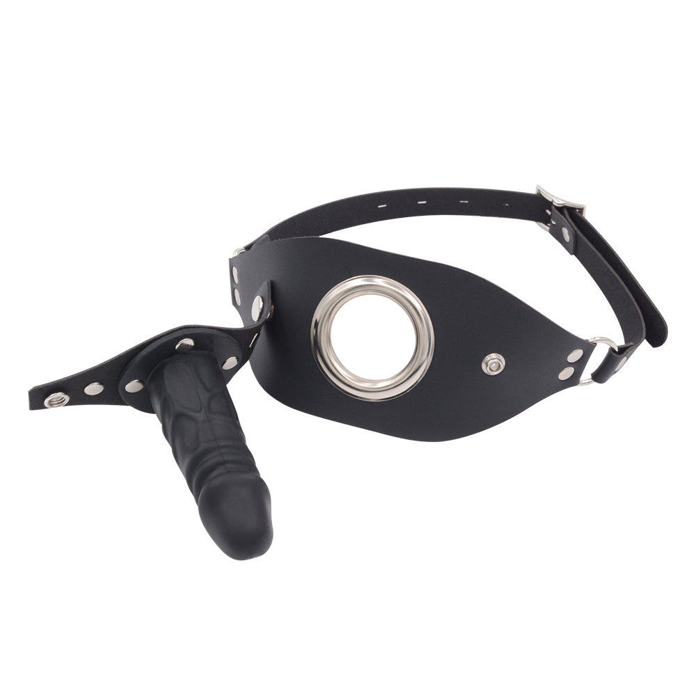 Three Color Leather Silicone Removable Bondage Dildo Gag