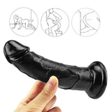 Charger l&#39;image dans la galerie, 6 inch zwarte dildo gebogen