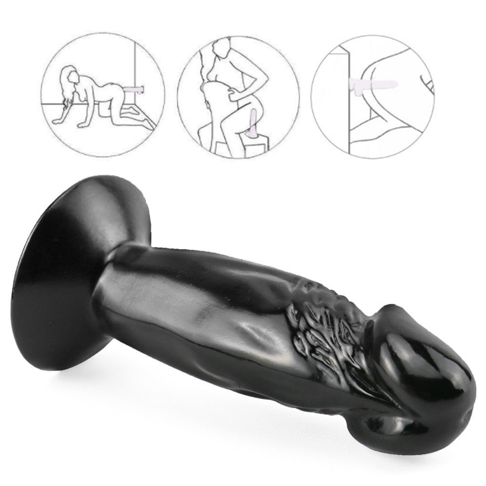 11cm Zwarte Getextureerde Small Dildo Voor Beginners