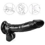 Afbeelding in Gallery-weergave laden, 8 inch zwarte dildo