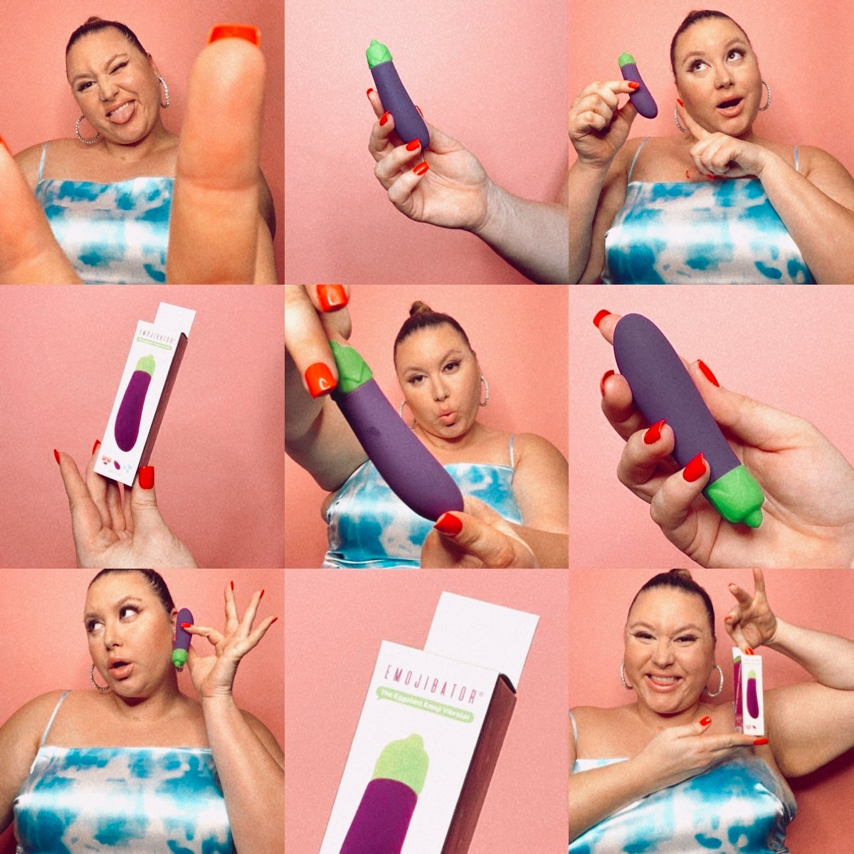 Paarse Mini Clitoris Vibrator Met Aubergine Vorm