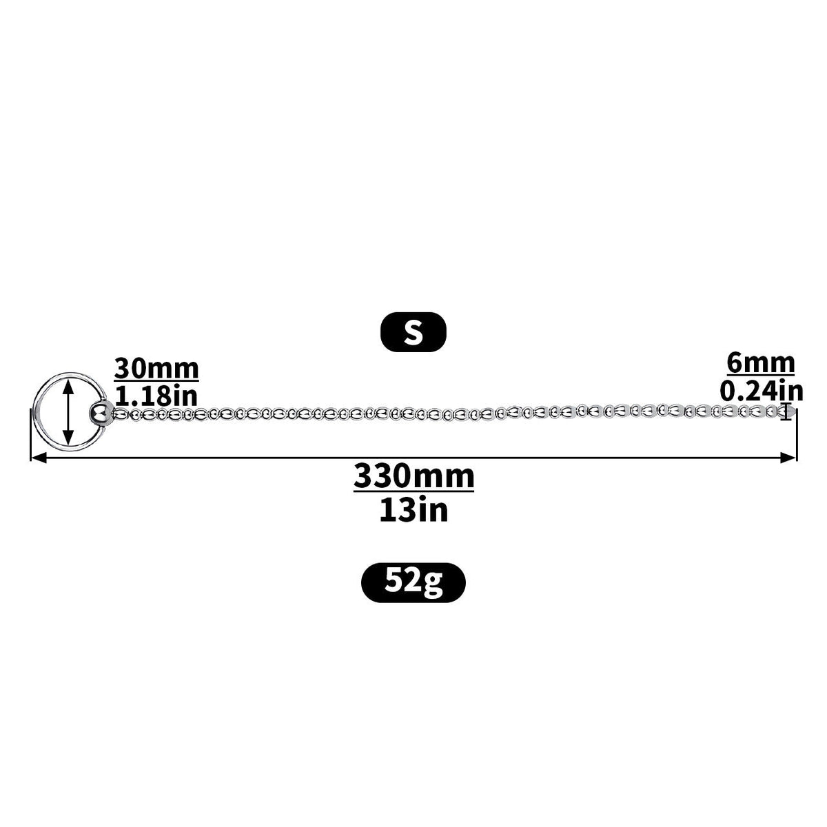 Metalen Penis Plug Kralenketting Met Trekring