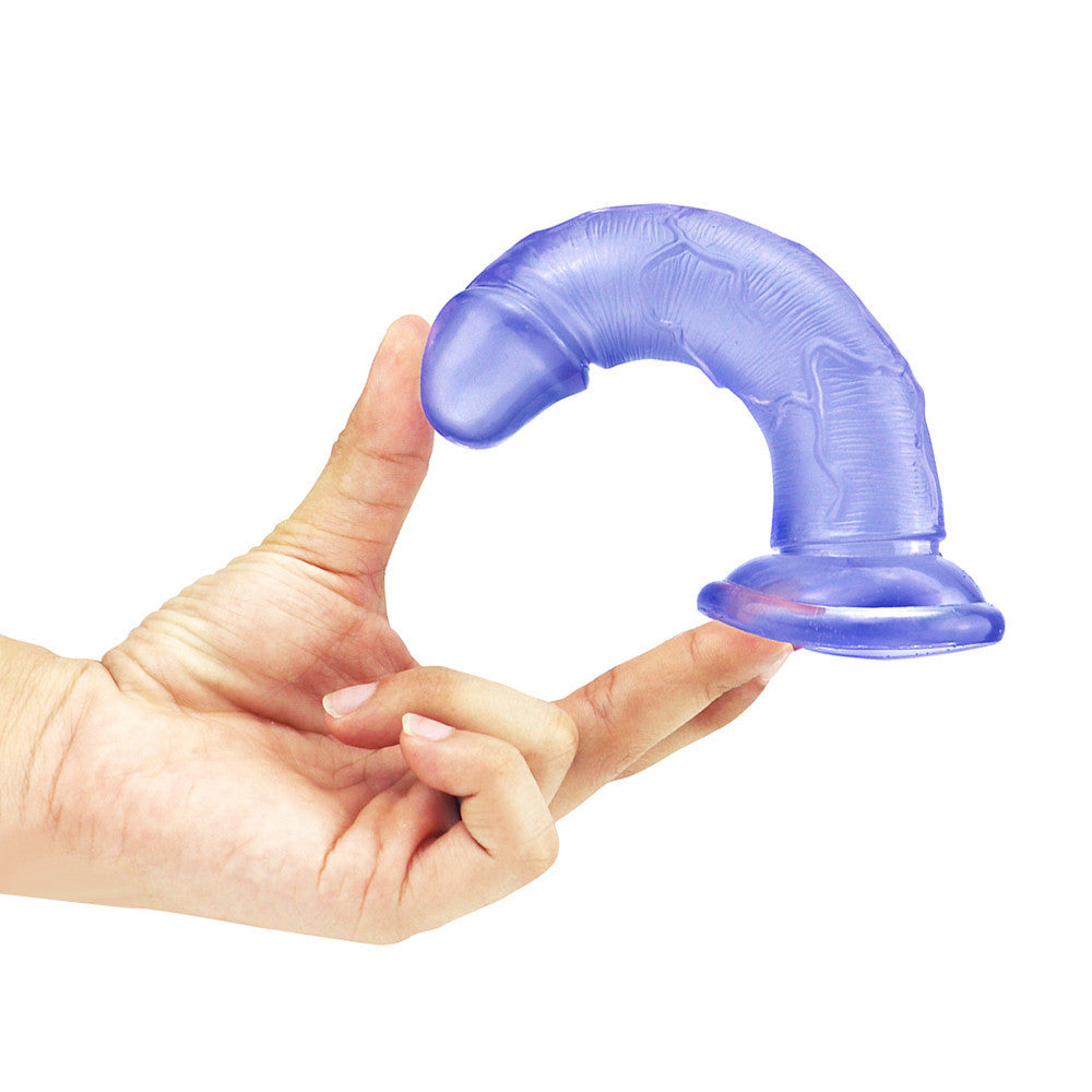 Blauwe Jelly Dildo Transparant Klein Realistisch