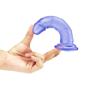 Blauwe Jelly Dildo Transparant Klein Realistisch