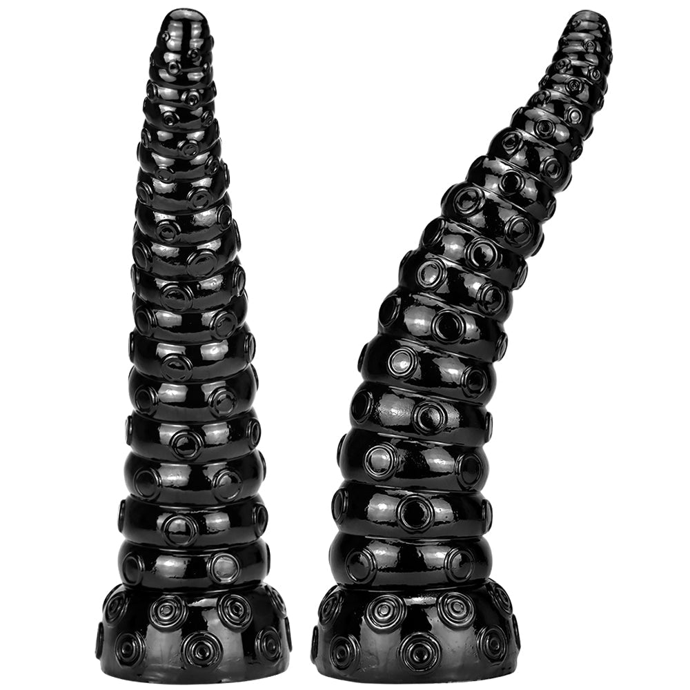 38cm Zwarte Tentakel Dildo Extra Lang Textuur