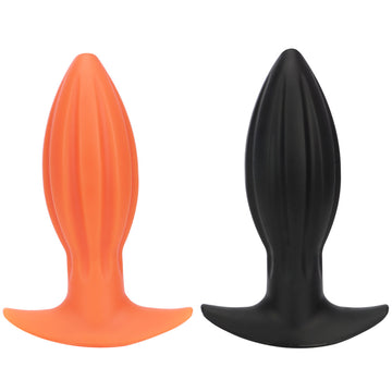 Grooved Silicone Giant Butt Plug Kit