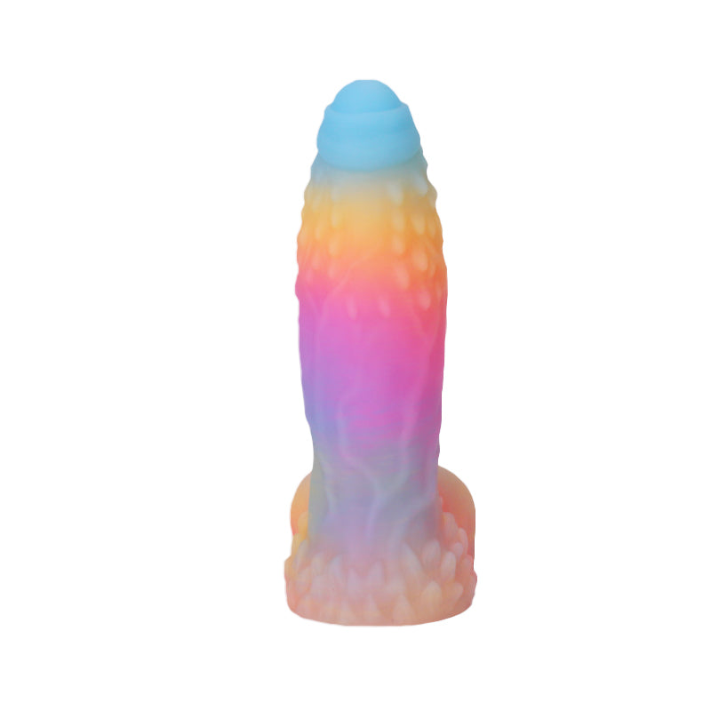 Regenboog Dildo Glow In The Dark Big Fantasy Cock