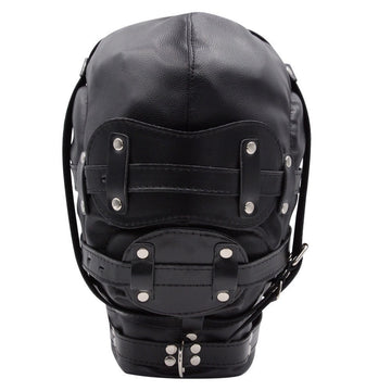 Leather BDSM Bondage Dildo Gag Mask