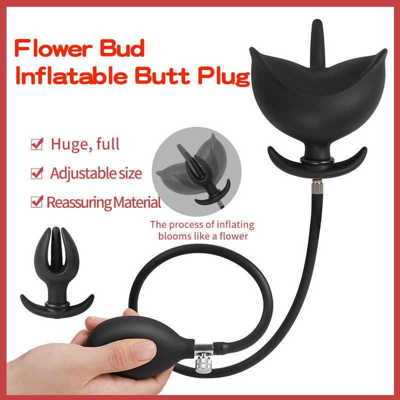 Soft Flower Bud Inflatable Anal Plug