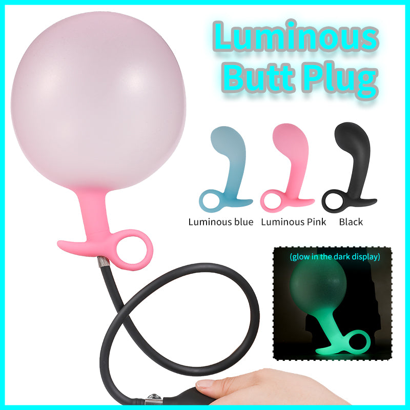 Siliconen Light Up Butt Plug Met Luchtpomp