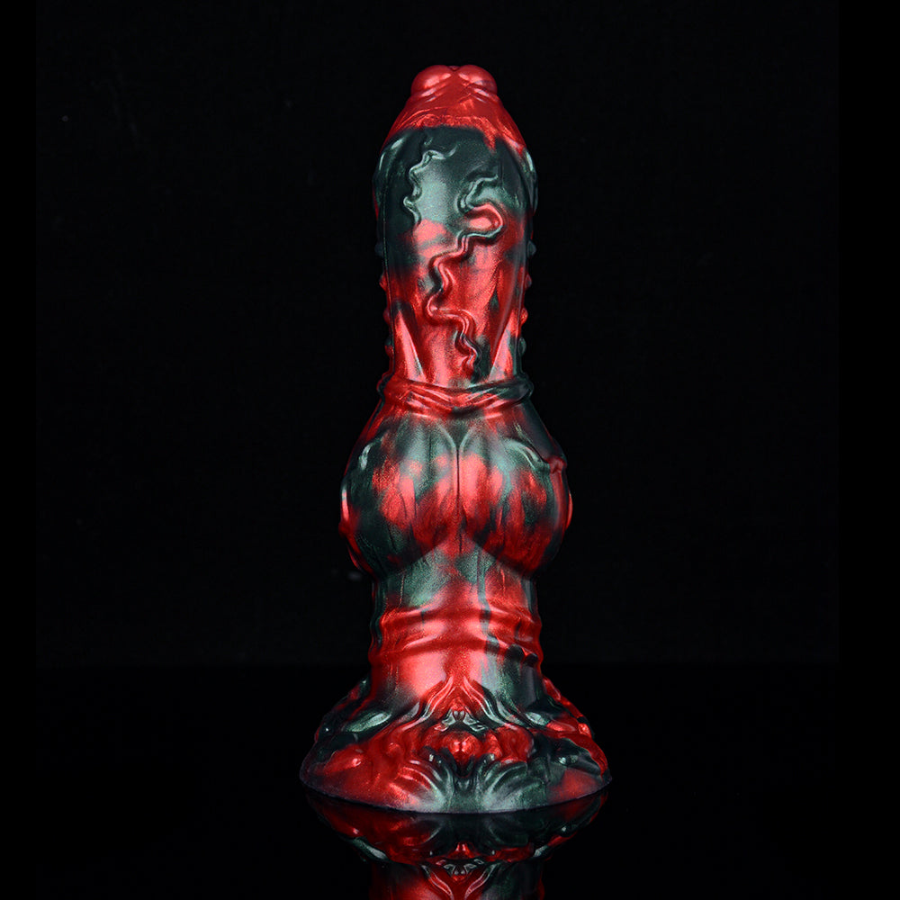 Rood Zwart Monster Knotdildo Alien Dildo