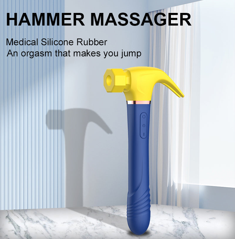 Stotende Vibrator in Hamervorm Met Zuigfunctie