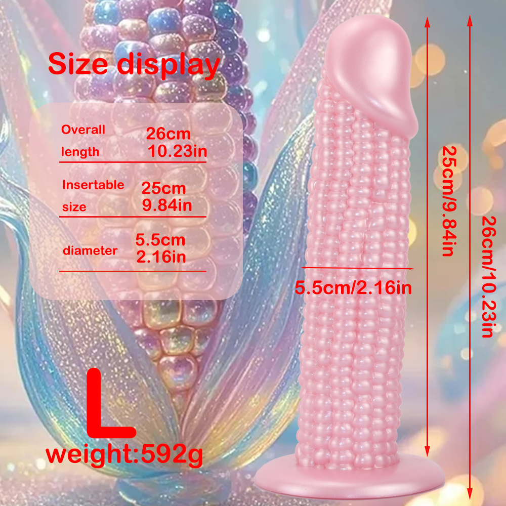 Zachte Siliconen Maïskolf Anaal Dildo met Noppen