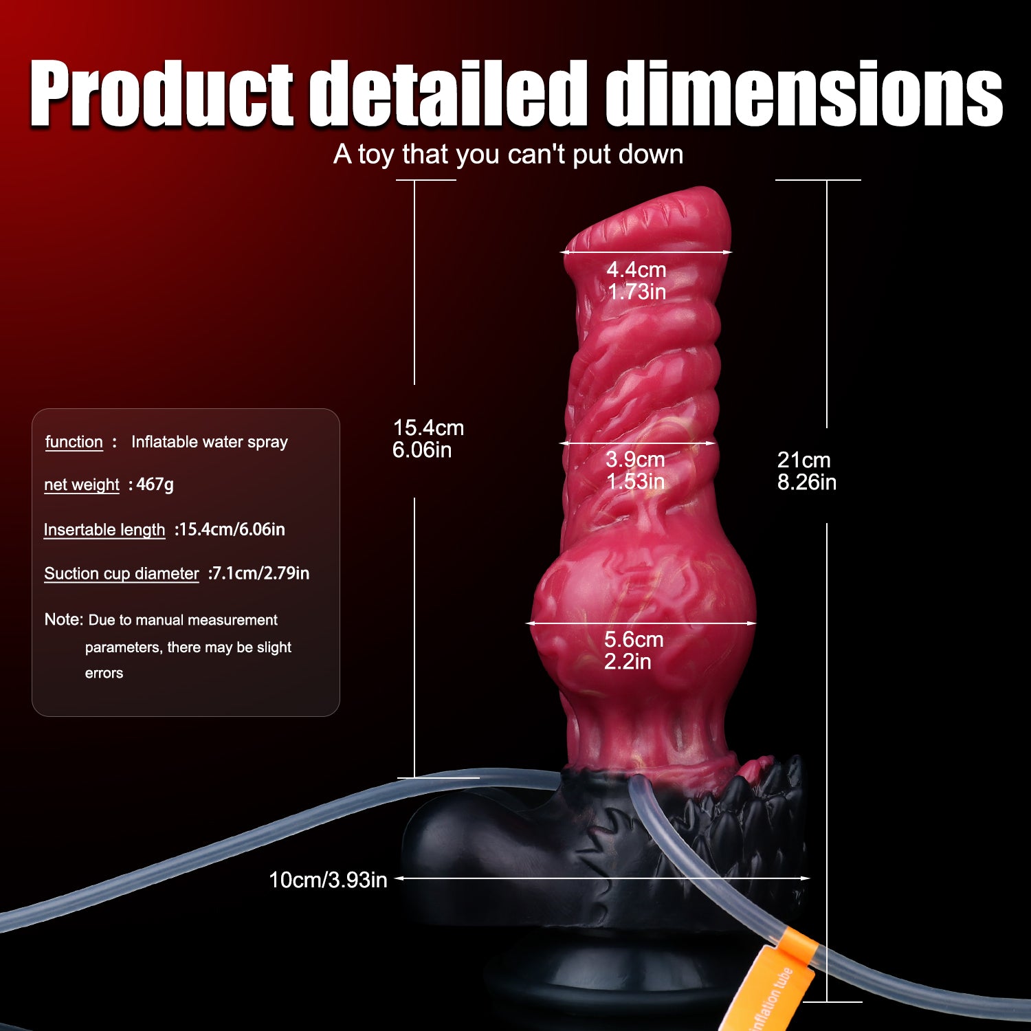 21 cm Fantasy Wolf Inflatable Dildo