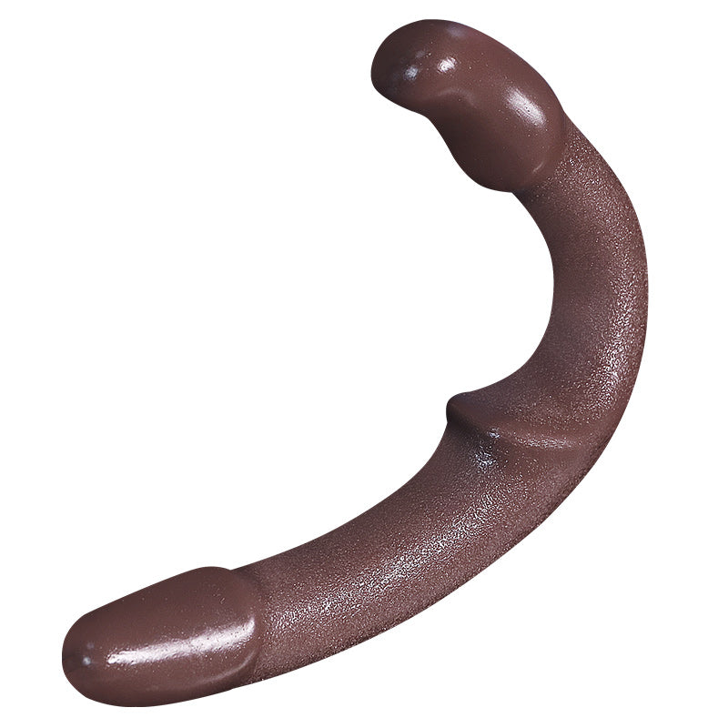 33.5cm Bruine Gladde Zachte Strapless Dildo