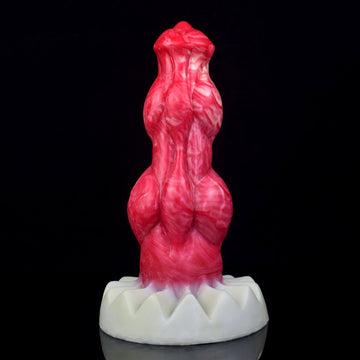 23 cm Double Knot Rood Dogdildo