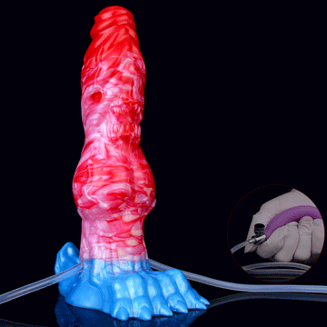 Monster Inflatabledildo Met Knot En Spuitfunctie
