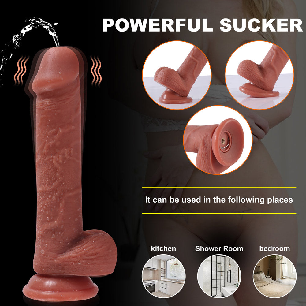21 cm Afstandsbediening Vibrerende Cumming Dildo