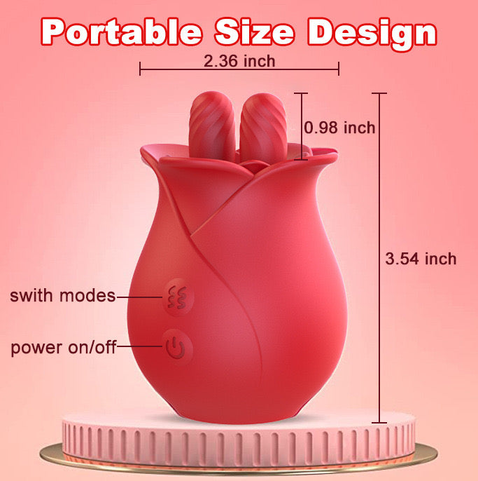 Rozen Vibrator Met Rotatie Voor Clitorisstimulator