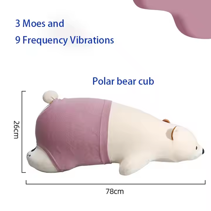 Pluche Beer Sex Machine Met Verwarmde Dildo