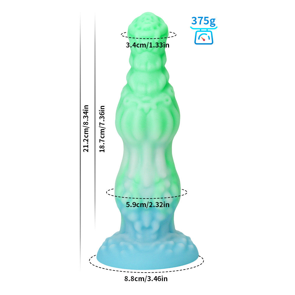 Huge Silicone Fantasy Dragon LED Butt Plug Set