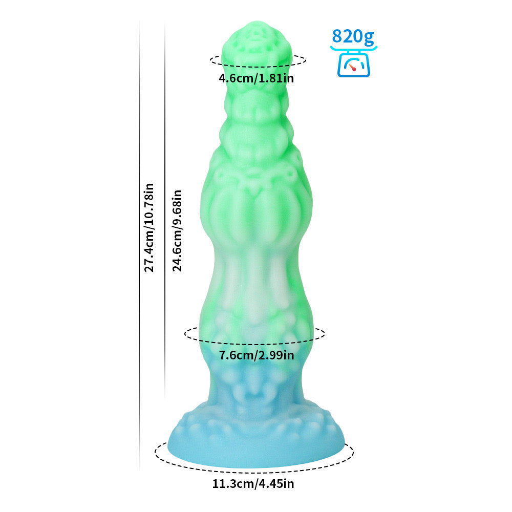 Huge Silicone Fantasy Dragon LED Butt Plug Set