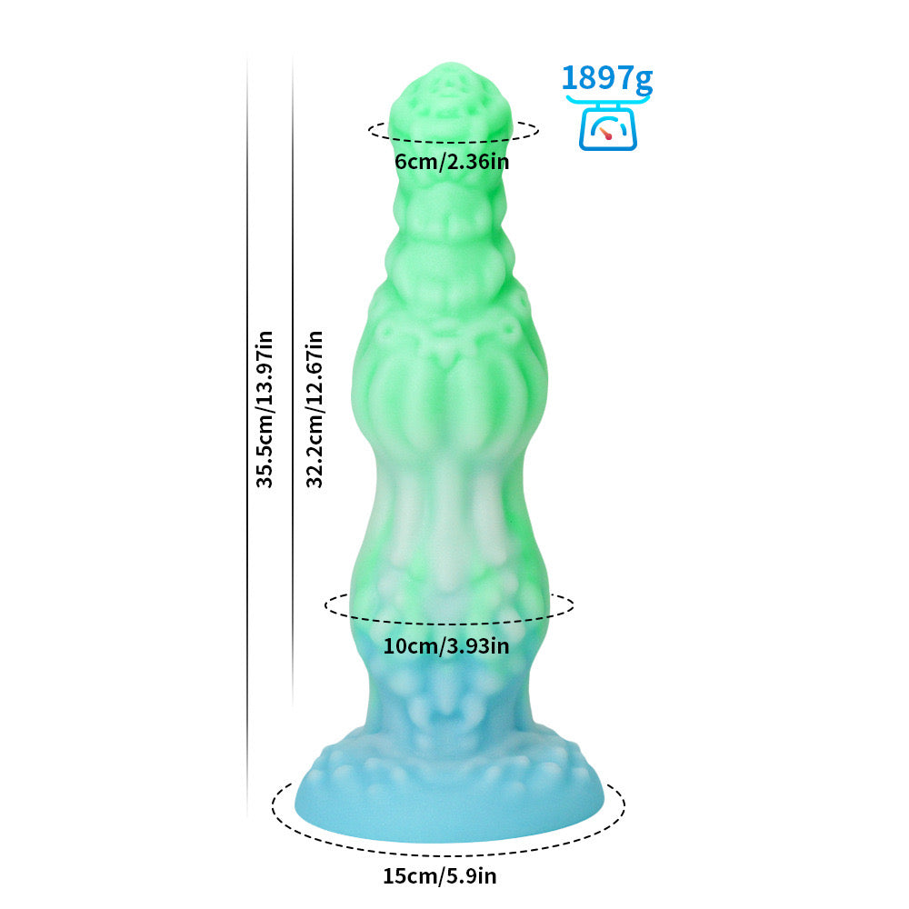 Huge Silicone Fantasy Dragon LED Butt Plug Set