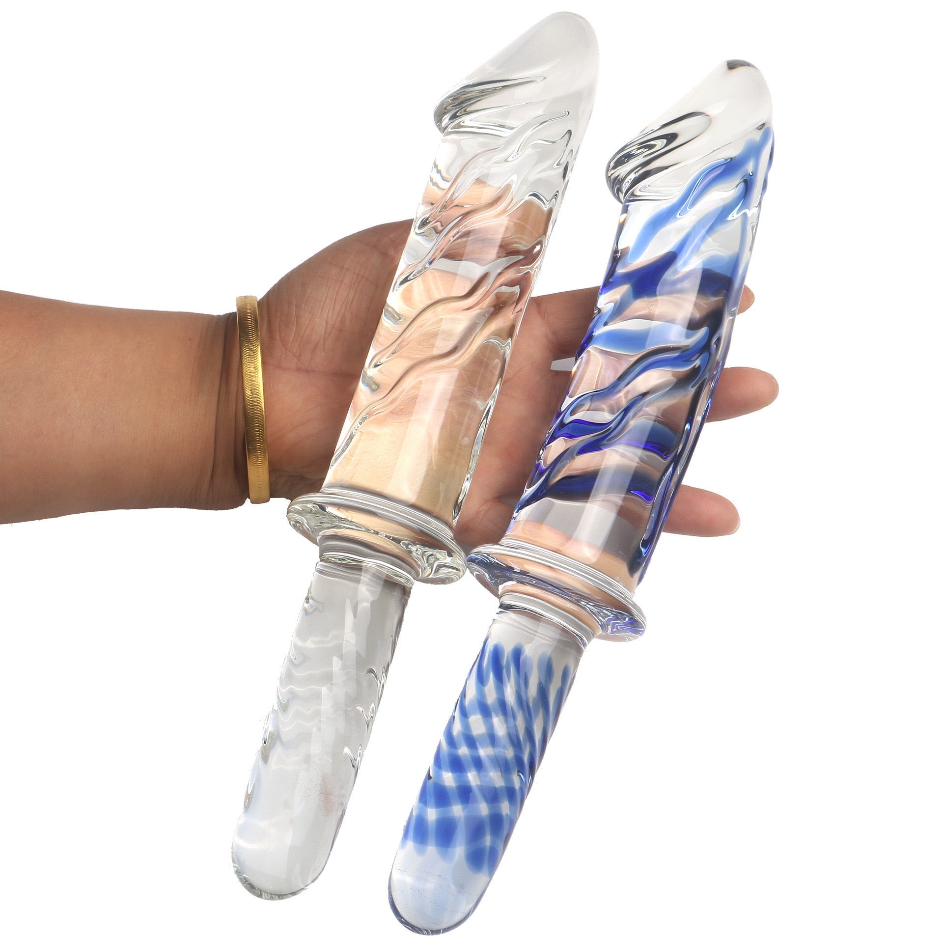 Large Glass Dildo 11 Inch With Handle