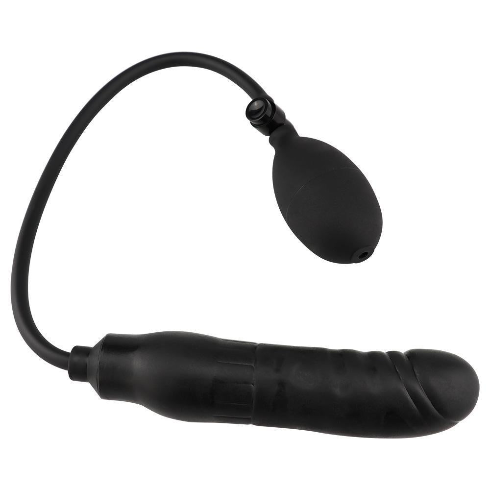 16.5cm Zwarte Inflatable dildo Van Siliconen